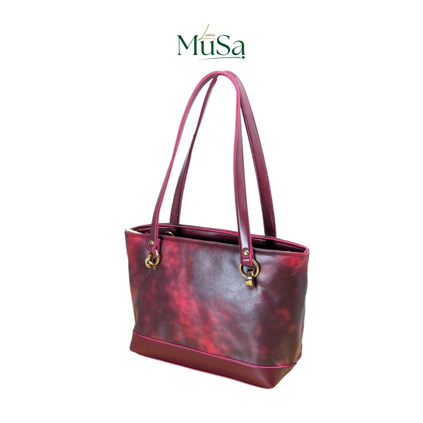 side back of the duvera handbag from luxemusa 