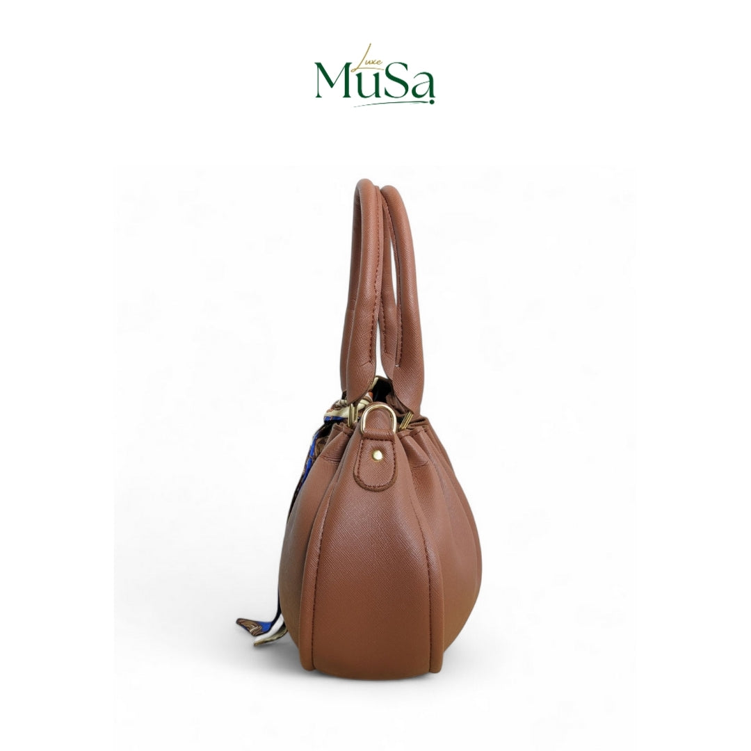 MILAYA-HAND-BAG-CAMEL BROWN-HANDBAG PRODUCT MAIN PICTURES SHOWING ALL ITS DETAILS 